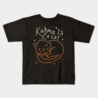 Karma Is A Cat Kids T-Shirt